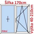 Dvoukdl Okna FIX + OS - ka 170cm